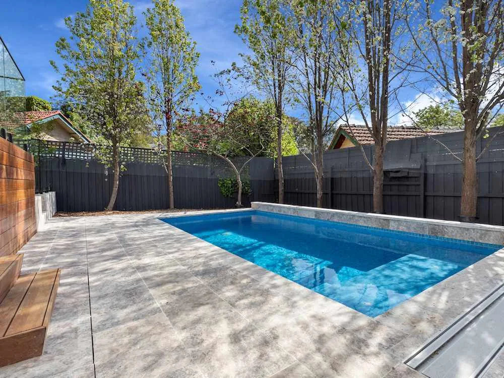 Finished modern residential pool