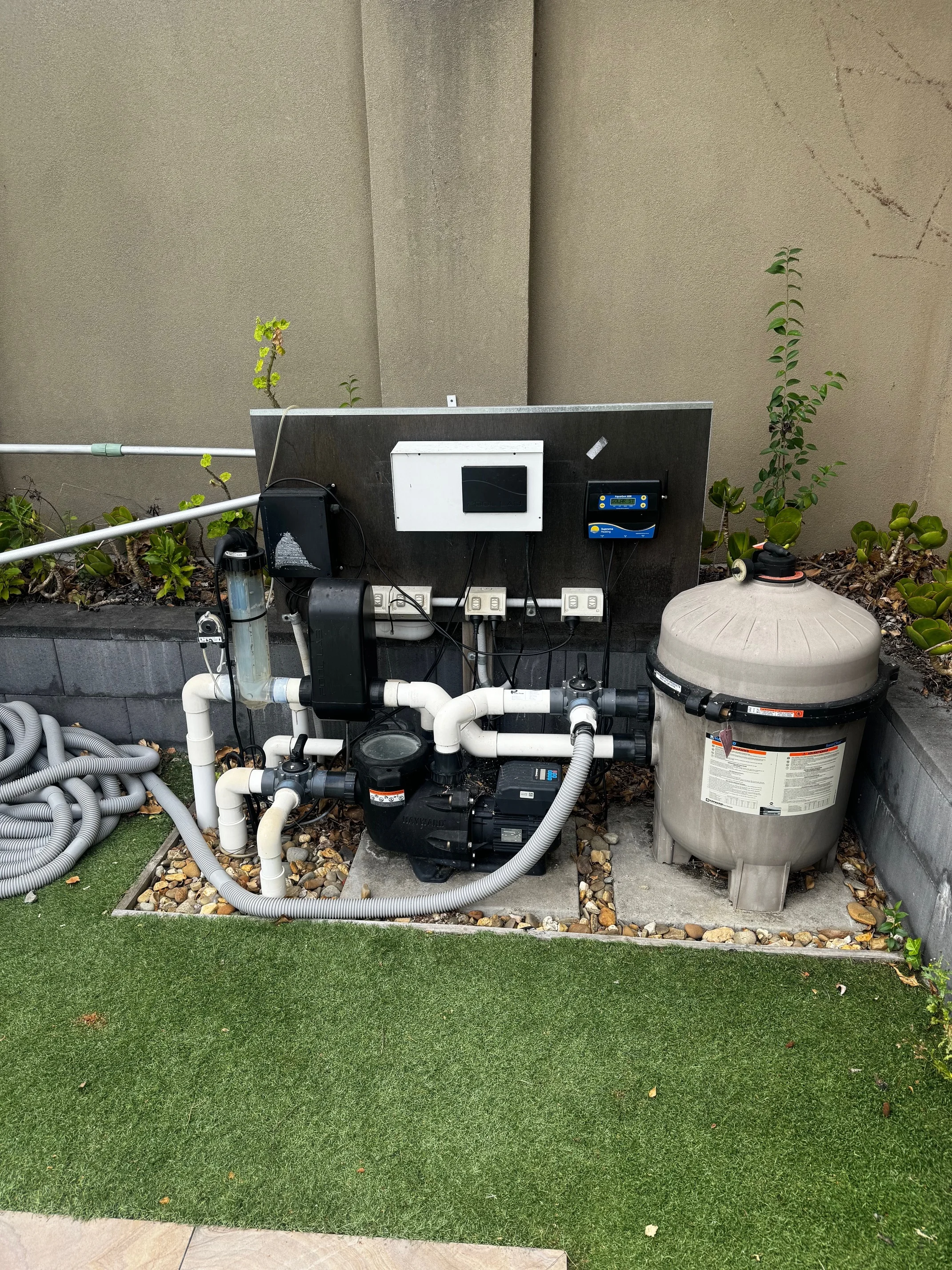 Residential pool pump equipment pad