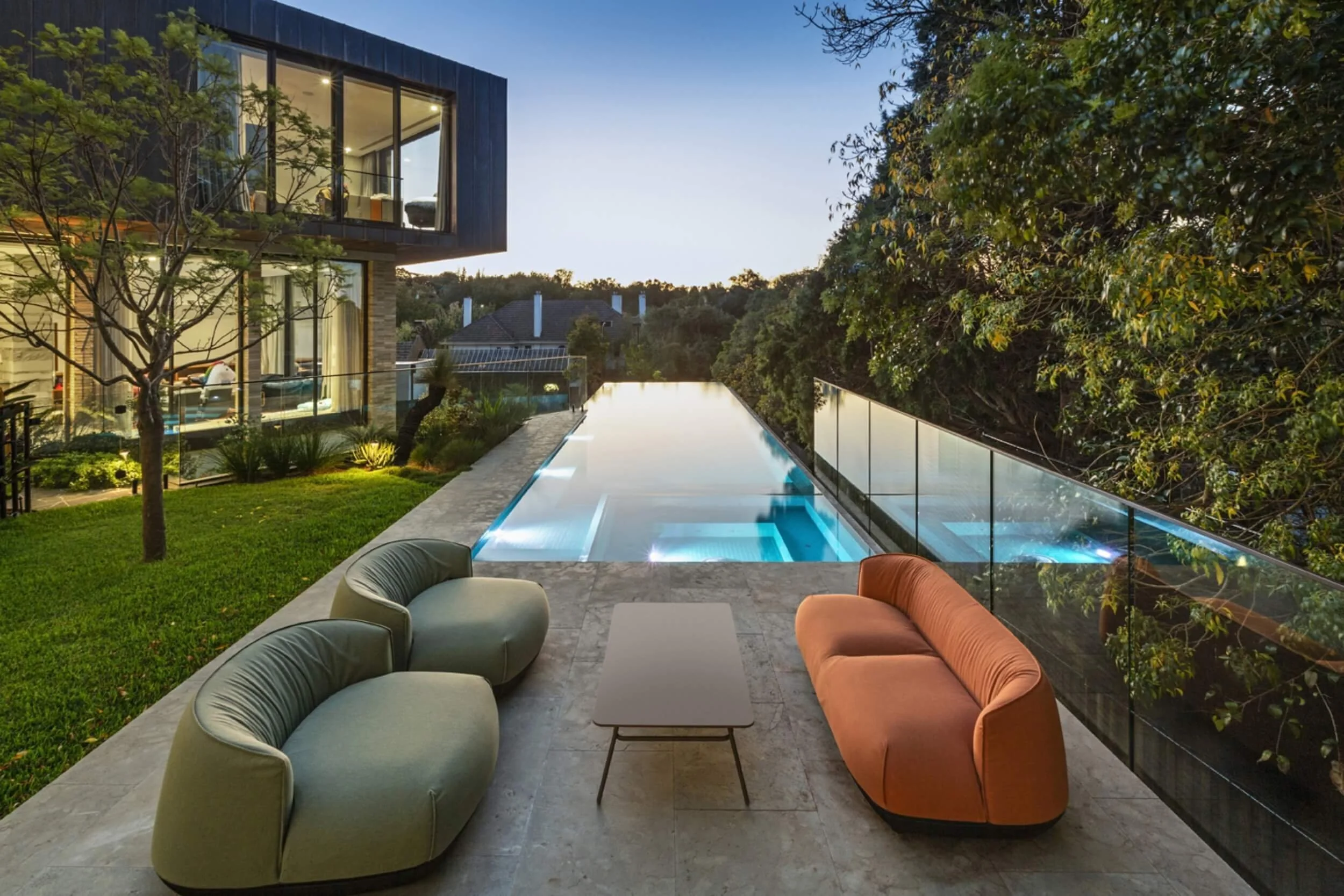 Finished architectural lap pool in Toorak